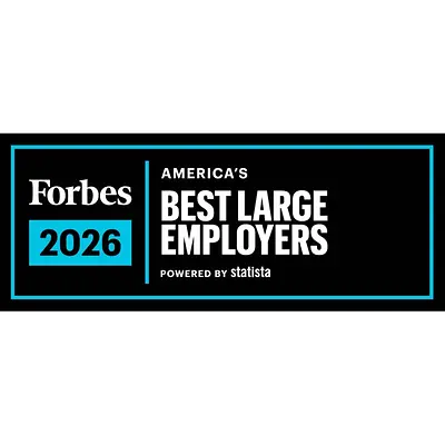 Logotipo del premio Forbes America's Best Large Employers.
