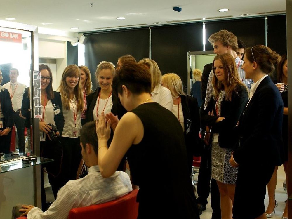Students got to experience the Schwarzkopf Professional products