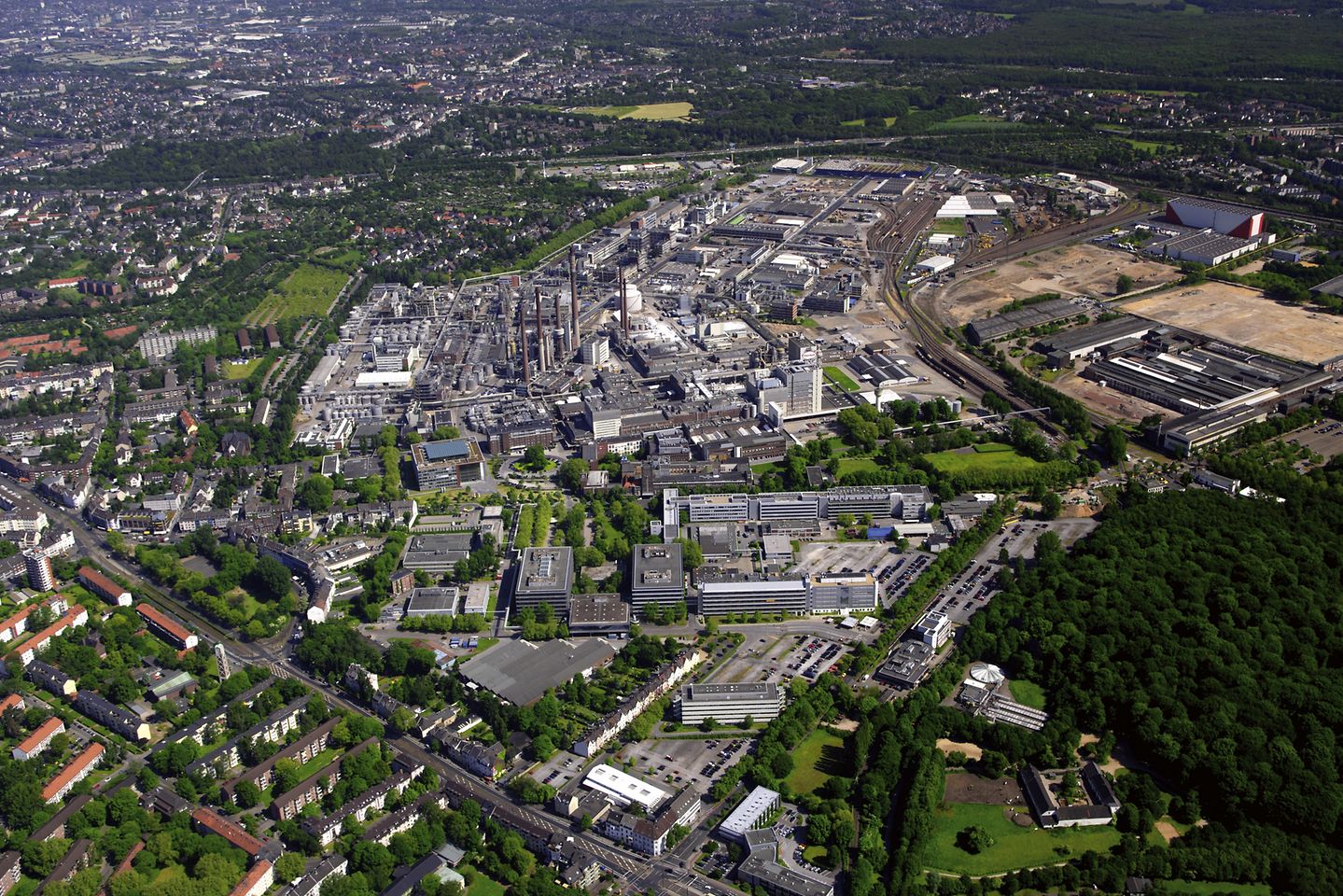 Vista aérea de la sede central de Henkel en Düsseldorf